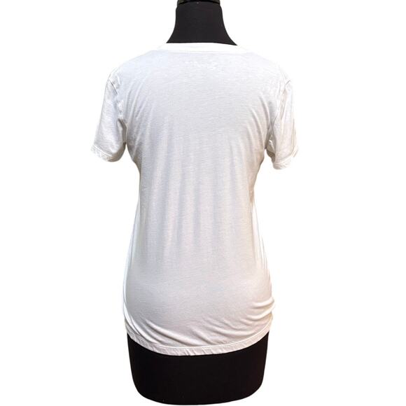 Under Armour Loose Fit White Black Logo Tee S - Picture 2 of 6